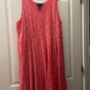 Cute pink lace crochet dress